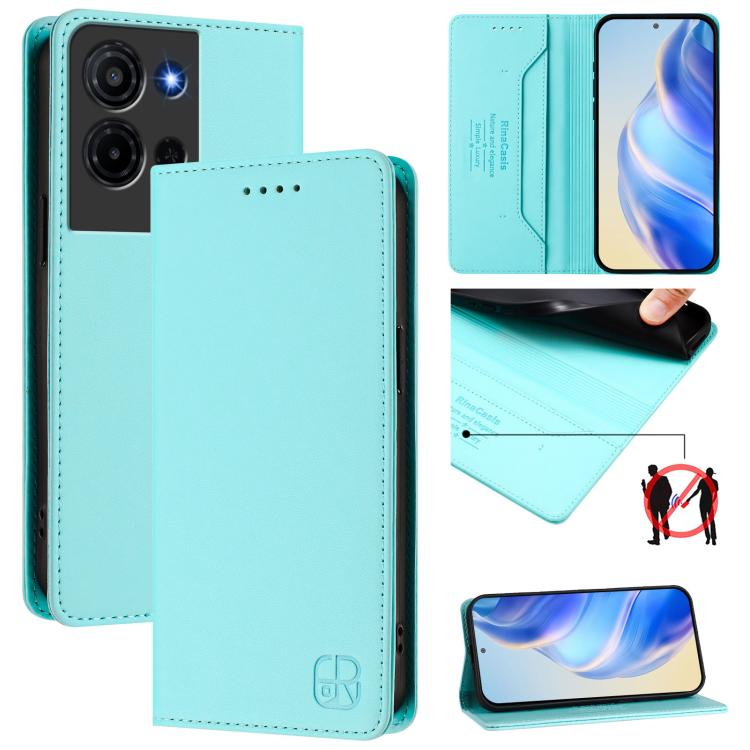 RC01 Dual-Folded Magnetic Suction RFID Leather Phone Case, For TCL K70 Power 4G / K70 4G, For TCL NxtPaper 70 Pro 5G, For TCL K33 5G / K32 5G, For TCL 60 NxtPaper, For TCL 605 / 60 SE, For TCL 50 5G / XE Nxtpaper 5G / XE 5G