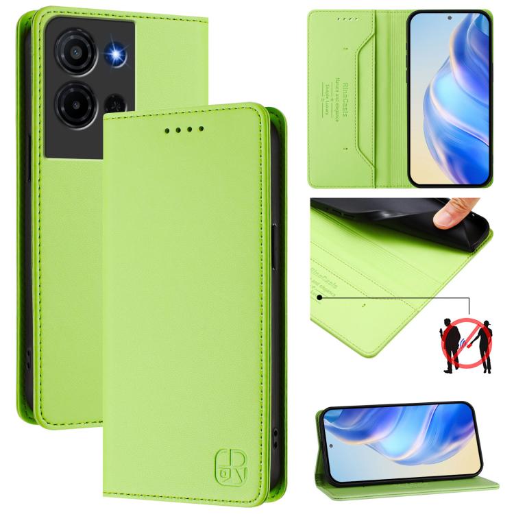 RC01 Dual-Folded Magnetic Suction RFID Leather Phone Case, For TCL K70 Power 4G / K70 4G, For TCL NxtPaper 70 Pro 5G, For TCL K33 5G / K32 5G, For TCL 60 NxtPaper, For TCL 605 / 60 SE, For TCL 50 5G / XE Nxtpaper 5G / XE 5G