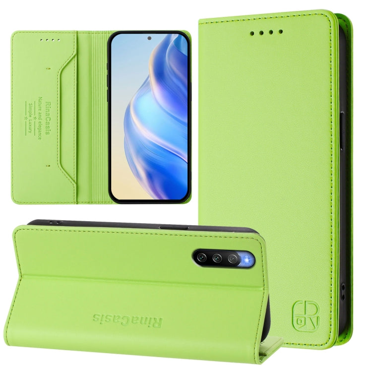 RC01 Dual-Folded Magnetic Suction RFID Leather Phone Case, For Sony Xperia 10 V 2023, For Sony Xperia 5 IV, For Sony Xperia 10 IV