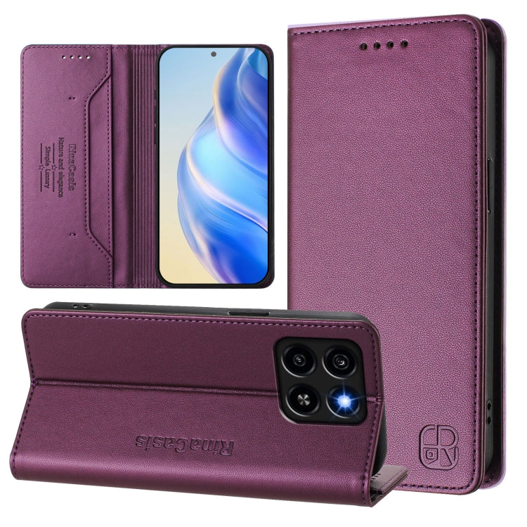 RC01 Dual-Folded Magnetic Suction RFID Leather Phone Case, For ZTE Blade A75 5G / Nubia Focus 5G, For ZTE Blade A75 4G, For ZTE Blade A35 / A55, For ZTE Blade V60 4G / Axon 60 4G, For ZTE Nubia Z60 Ultra, For ZTE Blade A73 5G
