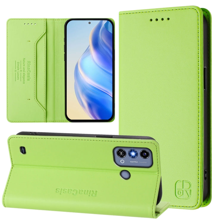 RC01 Dual-Folded Magnetic Suction RFID Leather Phone Case, For ZTE Blade A73 4G, For ZTE Blade V50 Vita, For ZTE Blade A53 / A53+, For ZTE Blade A53 Pro, For ZTE Blade V40s, For ZTE Blade A52