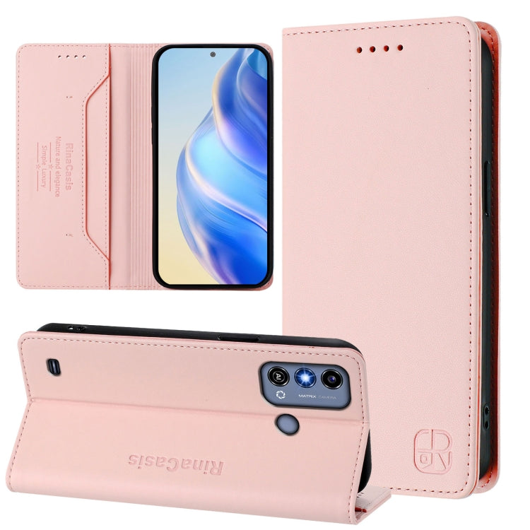 RC01 Dual-Folded Magnetic Suction RFID Leather Phone Case, For ZTE Blade A73 4G, For ZTE Blade V50 Vita, For ZTE Blade A53 / A53+, For ZTE Blade A53 Pro, For ZTE Blade V40s, For ZTE Blade A52
