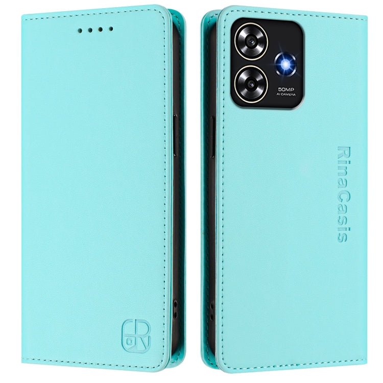 RC01 Dual-Folded Magnetic Suction RFID Leather Phone Case, For ZTE Blade A73 4G, For ZTE Blade V50 Vita, For ZTE Blade A53 / A53+, For ZTE Blade A53 Pro, For ZTE Blade V40s, For ZTE Blade A52
