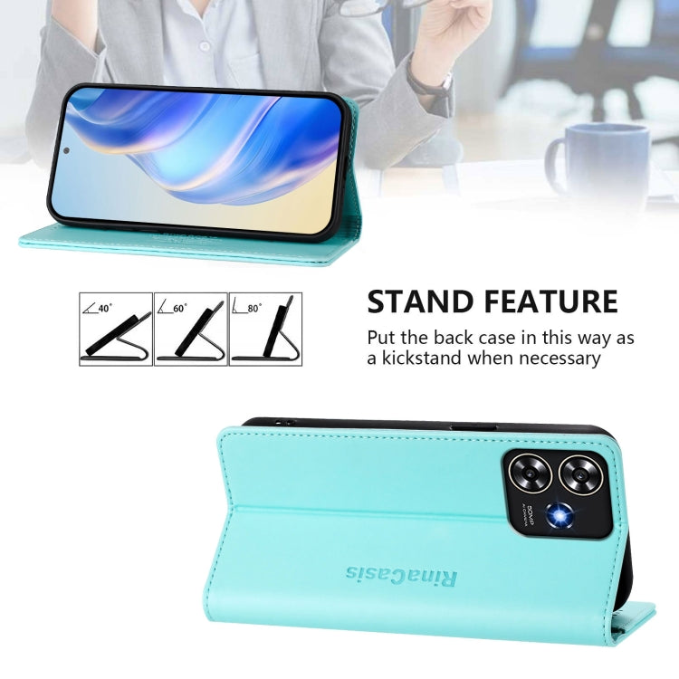 RC01 Dual-Folded Magnetic Suction RFID Leather Phone Case, For ZTE Blade A73 4G, For ZTE Blade V50 Vita, For ZTE Blade A53 / A53+, For ZTE Blade A53 Pro, For ZTE Blade V40s, For ZTE Blade A52