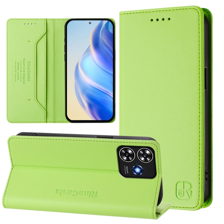 RC01 Dual-Folded Magnetic Suction RFID Leather Phone Case, For ZTE Blade A73 4G, For ZTE Blade V50 Vita, For ZTE Blade A53 / A53+, For ZTE Blade A53 Pro, For ZTE Blade V40s, For ZTE Blade A52