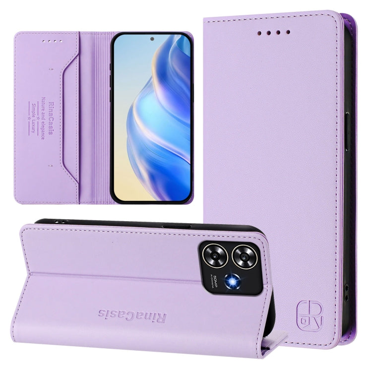RC01 Dual-Folded Magnetic Suction RFID Leather Phone Case, For ZTE Blade A73 4G, For ZTE Blade V50 Vita, For ZTE Blade A53 / A53+, For ZTE Blade A53 Pro, For ZTE Blade V40s, For ZTE Blade A52