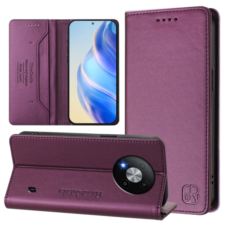 RC01 Dual-Folded Magnetic Suction RFID Leather Phone Case, For ZTE Blade A75 5G / Nubia Focus 5G, For ZTE Blade A75 4G, For ZTE Blade A35 / A55, For ZTE Blade V60 4G / Axon 60 4G, For ZTE Nubia Z60 Ultra, For ZTE Blade A73 5G