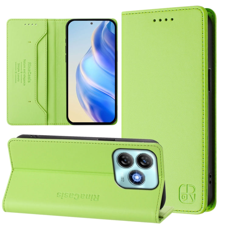 RC01 Dual-Folded Magnetic Suction RFID Leather Phone Case, For ZTE Blade A75 5G / Nubia Focus 5G, For ZTE Blade A75 4G, For ZTE Blade A35 / A55, For ZTE Blade V60 4G / Axon 60 4G, For ZTE Nubia Z60 Ultra, For ZTE Blade A73 5G