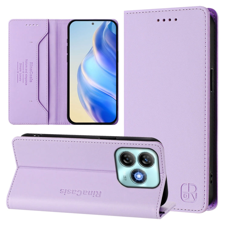 RC01 Dual-Folded Magnetic Suction RFID Leather Phone Case, For ZTE Blade A75 5G / Nubia Focus 5G, For ZTE Blade A75 4G, For ZTE Blade A35 / A55, For ZTE Blade V60 4G / Axon 60 4G, For ZTE Nubia Z60 Ultra, For ZTE Blade A73 5G