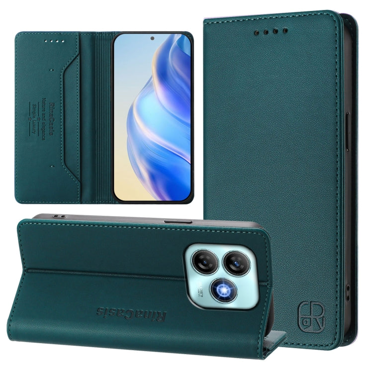 RC01 Dual-Folded Magnetic Suction RFID Leather Phone Case, For ZTE Blade A75 5G / Nubia Focus 5G, For ZTE Blade A75 4G, For ZTE Blade A35 / A55, For ZTE Blade V60 4G / Axon 60 4G, For ZTE Nubia Z60 Ultra, For ZTE Blade A73 5G