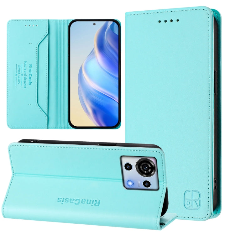 RC01 Dual-Folded Magnetic Suction RFID Leather Phone Case, For ZTE Blade A73 4G, For ZTE Blade V50 Vita, For ZTE Blade A53 / A53+, For ZTE Blade A53 Pro, For ZTE Blade V40s, For ZTE Blade A52
