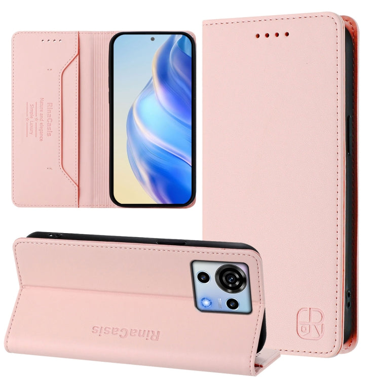 RC01 Dual-Folded Magnetic Suction RFID Leather Phone Case, For ZTE Blade A73 4G, For ZTE Blade V50 Vita, For ZTE Blade A53 / A53+, For ZTE Blade A53 Pro, For ZTE Blade V40s, For ZTE Blade A52