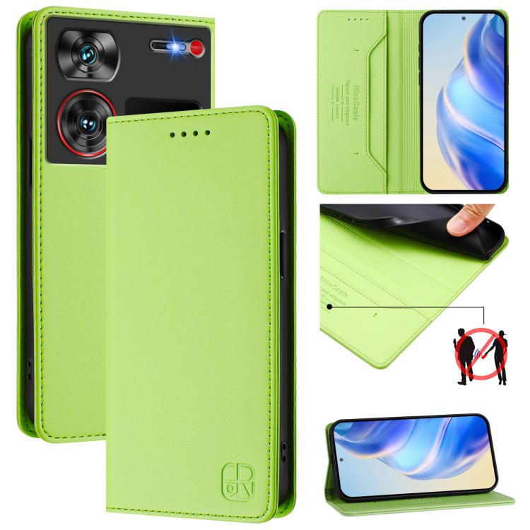 RC01 Dual-Folded Magnetic Suction RFID Leather Phone Case, For ZTE Blade A75 5G / Nubia Focus 5G, For ZTE Blade A75 4G, For ZTE Blade A35 / A55, For ZTE Blade V60 4G / Axon 60 4G, For ZTE Nubia Z60 Ultra, For ZTE Blade A73 5G