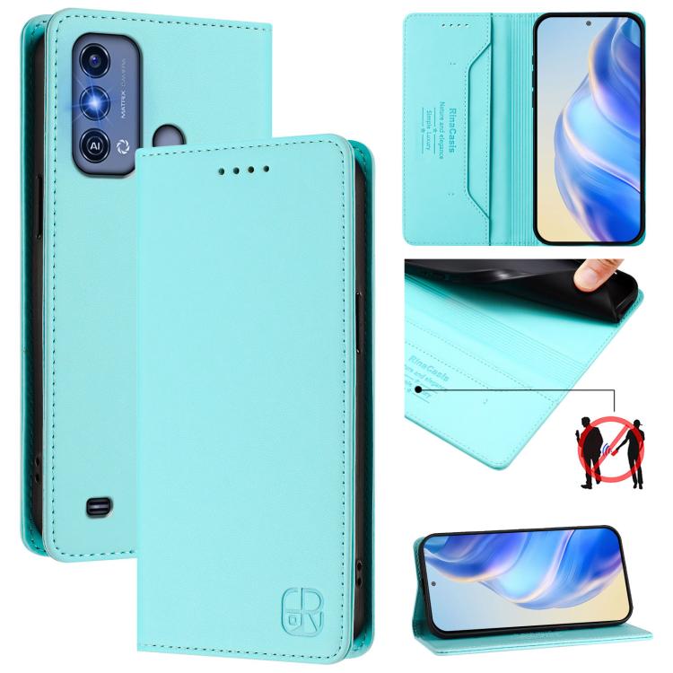 RC01 Dual-Folded Magnetic Suction RFID Leather Phone Case, For ZTE Blade A73 4G, For ZTE Blade V50 Vita, For ZTE Blade A53 / A53+, For ZTE Blade A53 Pro, For ZTE Blade V40s, For ZTE Blade A52