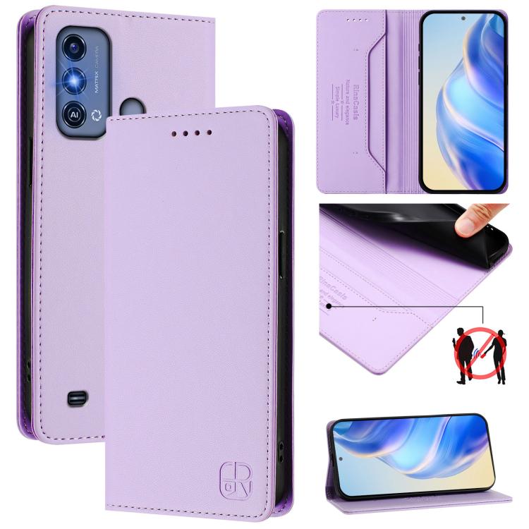 RC01 Dual-Folded Magnetic Suction RFID Leather Phone Case, For ZTE Blade A73 4G, For ZTE Blade V50 Vita, For ZTE Blade A53 / A53+, For ZTE Blade A53 Pro, For ZTE Blade V40s, For ZTE Blade A52