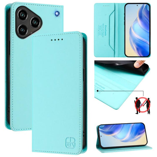 RC01 Dual-Folded Magnetic Suction RFID Leather Phone Case, For ZTE Blade A76 4G, For ZTE Nubia S 5G A403ZT, For ZTE Blade V70 Vita, For ZTE Blade V70 Design, For ZTE Blade A35 Lite / A35 Core, For ZTE Blade V60 Vita / V60 Design