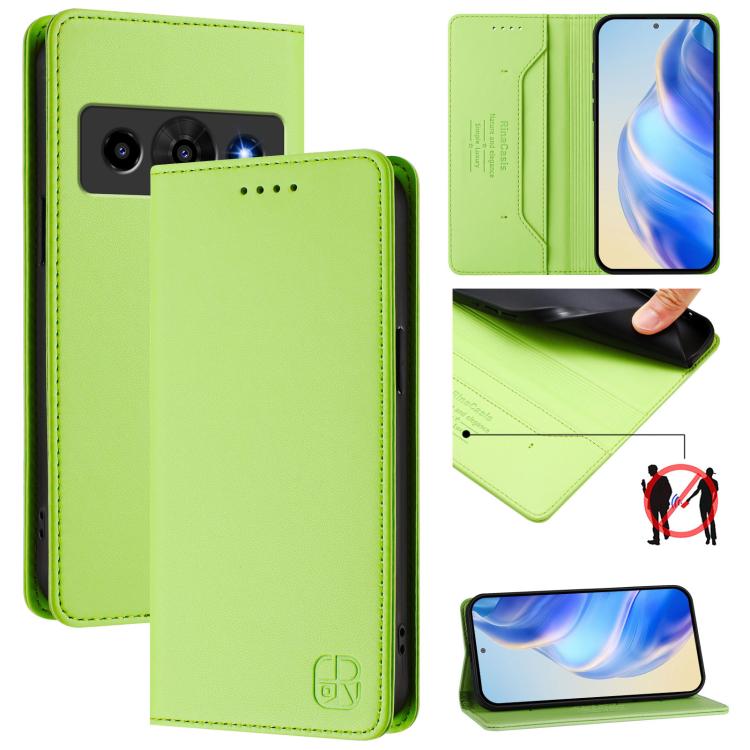 RC01 Dual-Folded Magnetic Suction RFID Leather Phone Case, For ZTE nubia Neo 5 5G, For ZTE nubia Neo 5 GT 5G, For ZTE Nubia P7 Pro / Optus X Value 5G, For ZTE Nubia P9 Pro / Optus X Pro 2 5G, For ZTE nubia RedMagic 11 Air                               ...