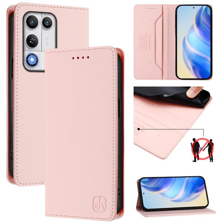 RC01 Dual-Folded Magnetic Suction RFID Leather Phone Case, For ZTE nubia Neo 5 5G, For ZTE nubia Neo 5 GT 5G, For ZTE Nubia P7 Pro / Optus X Value 5G, For ZTE Nubia P9 Pro / Optus X Pro 2 5G, For ZTE nubia RedMagic 11 Air                               ...