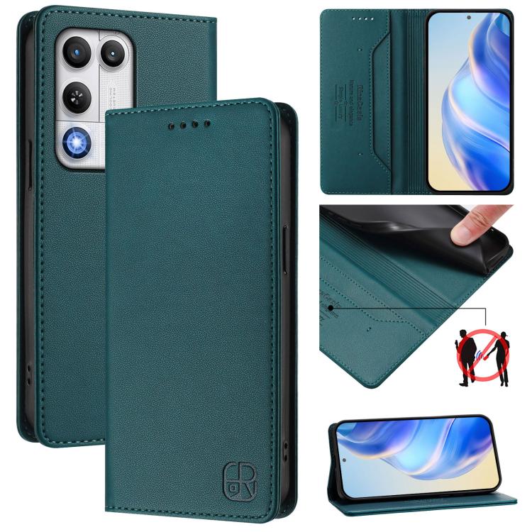 RC01 Dual-Folded Magnetic Suction RFID Leather Phone Case, For ZTE nubia Neo 5 5G, For ZTE nubia Neo 5 GT 5G, For ZTE Nubia P7 Pro / Optus X Value 5G, For ZTE Nubia P9 Pro / Optus X Pro 2 5G, For ZTE nubia RedMagic 11 Air                               ...