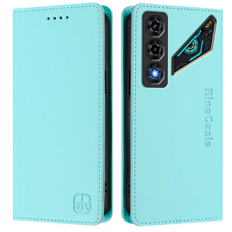 RC01 Dual-Folded Magnetic Suction RFID Leather Phone Case, For ZTE nubia Neo 5 5G, For ZTE nubia Neo 5 GT 5G, For ZTE Nubia P7 Pro / Optus X Value 5G, For ZTE Nubia P9 Pro / Optus X Pro 2 5G, For ZTE nubia RedMagic 11 Air                               ...