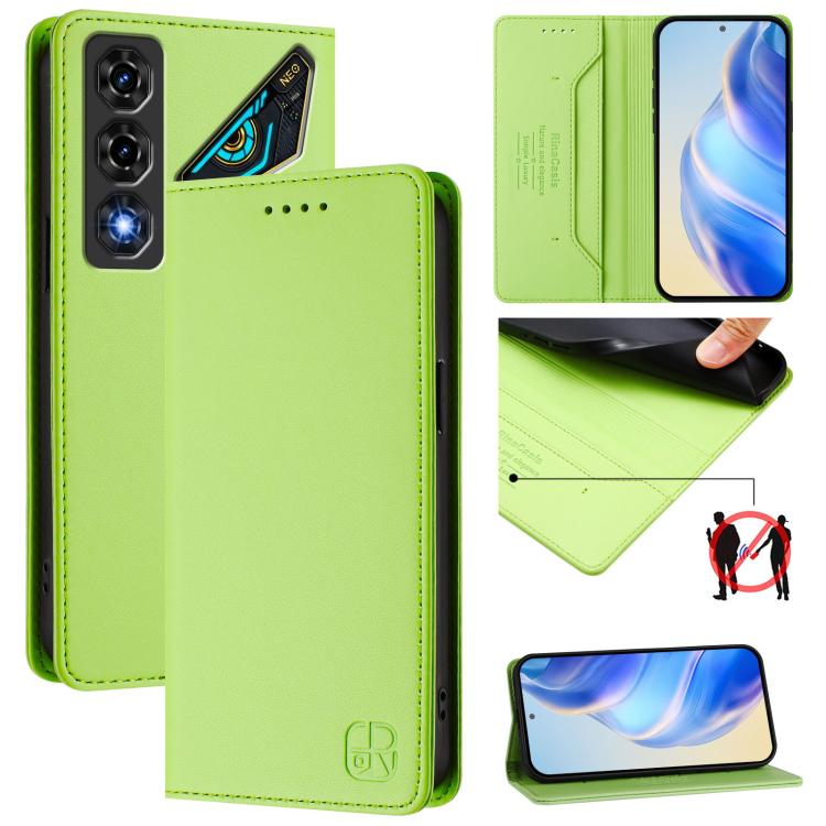 RC01 Dual-Folded Magnetic Suction RFID Leather Phone Case, For ZTE nubia Neo 5 5G, For ZTE nubia Neo 5 GT 5G, For ZTE Nubia P7 Pro / Optus X Value 5G, For ZTE Nubia P9 Pro / Optus X Pro 2 5G, For ZTE nubia RedMagic 11 Air                               ...