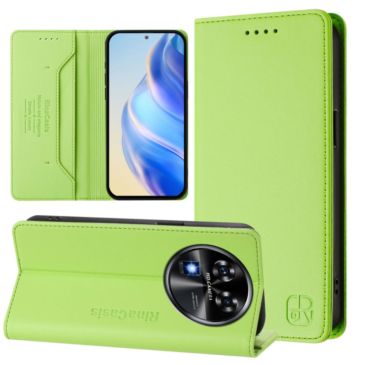 RC01 Dual-Folded Magnetic Suction RFID Leather Phone Case, For Oukitel C59 / C59 Pro, For Oukitel C57 / C57S / C57 Pro, For Oukitel C53, For Oukitel C50, For Oukitel C37, For Oukitel C51