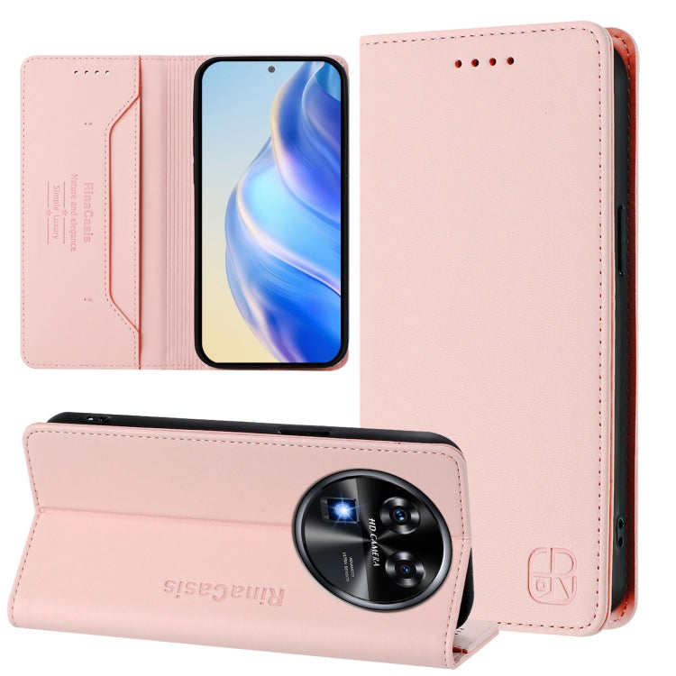 RC01 Dual-Folded Magnetic Suction RFID Leather Phone Case, For Oukitel C59 / C59 Pro, For Oukitel C57 / C57S / C57 Pro, For Oukitel C53, For Oukitel C50, For Oukitel C37, For Oukitel C51