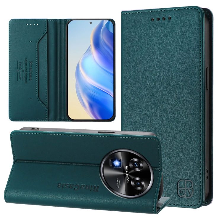 RC01 Dual-Folded Magnetic Suction RFID Leather Phone Case, For Oukitel C59 / C59 Pro, For Oukitel C57 / C57S / C57 Pro, For Oukitel C53, For Oukitel C50, For Oukitel C37, For Oukitel C51