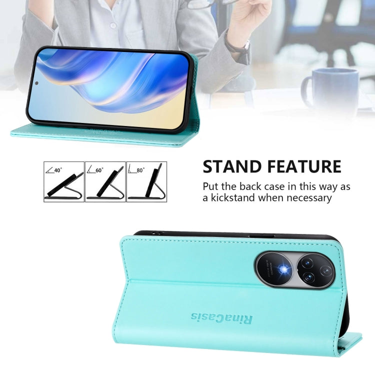 RC01 Dual-Folded Magnetic Suction RFID Leather Phone Case, For Oukitel C38, For Oukitel C35, For Oukitel C33