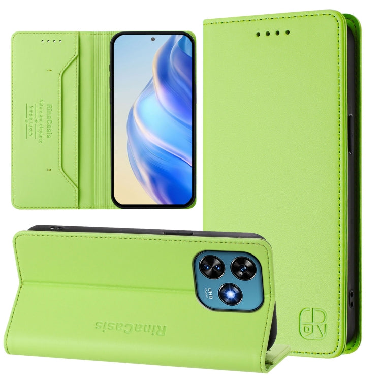 RC01 Dual-Folded Magnetic Suction RFID Leather Phone Case, For Oukitel C59 / C59 Pro, For Oukitel C57 / C57S / C57 Pro, For Oukitel C53, For Oukitel C50, For Oukitel C37, For Oukitel C51