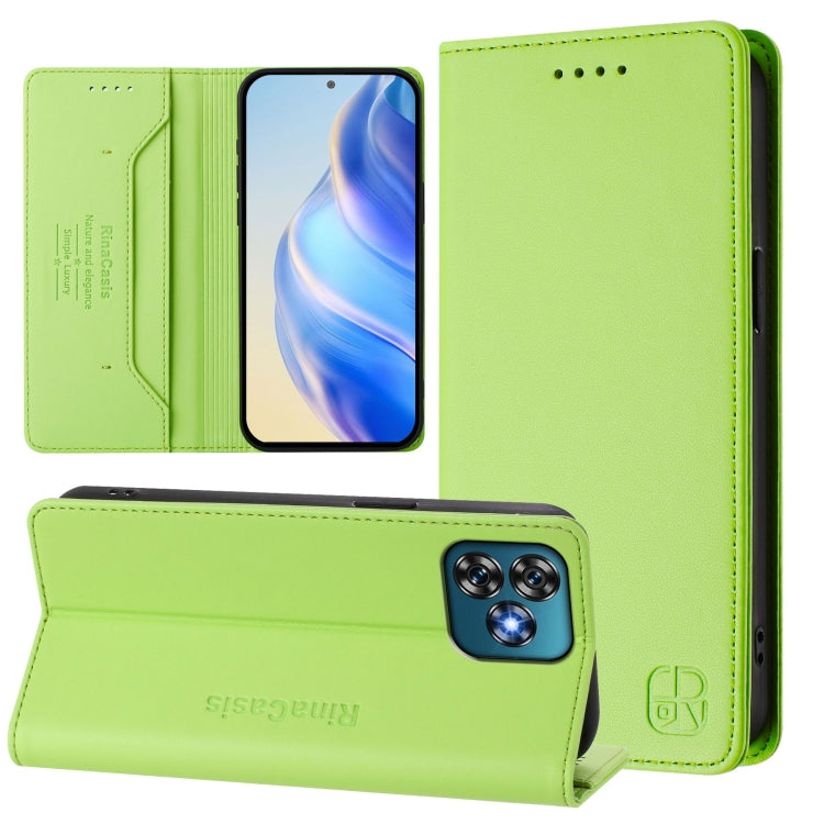 RC01 Dual-Folded Magnetic Suction RFID Leather Phone Case, For Oukitel C59 / C59 Pro, For Oukitel C57 / C57S / C57 Pro, For Oukitel C53, For Oukitel C50, For Oukitel C37, For Oukitel C51