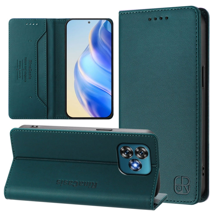 RC01 Dual-Folded Magnetic Suction RFID Leather Phone Case, For Oukitel C59 / C59 Pro, For Oukitel C57 / C57S / C57 Pro, For Oukitel C53, For Oukitel C50, For Oukitel C37, For Oukitel C51