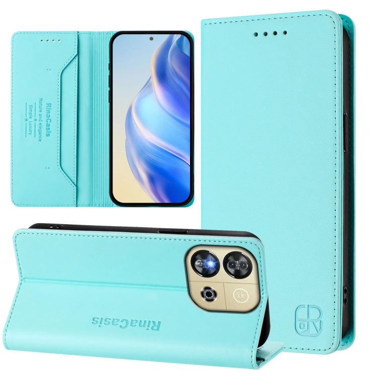 RC01 Dual-Folded Magnetic Suction RFID Leather Phone Case, For Oukitel C59 / C59 Pro, For Oukitel C57 / C57S / C57 Pro, For Oukitel C53, For Oukitel C50, For Oukitel C37, For Oukitel C51