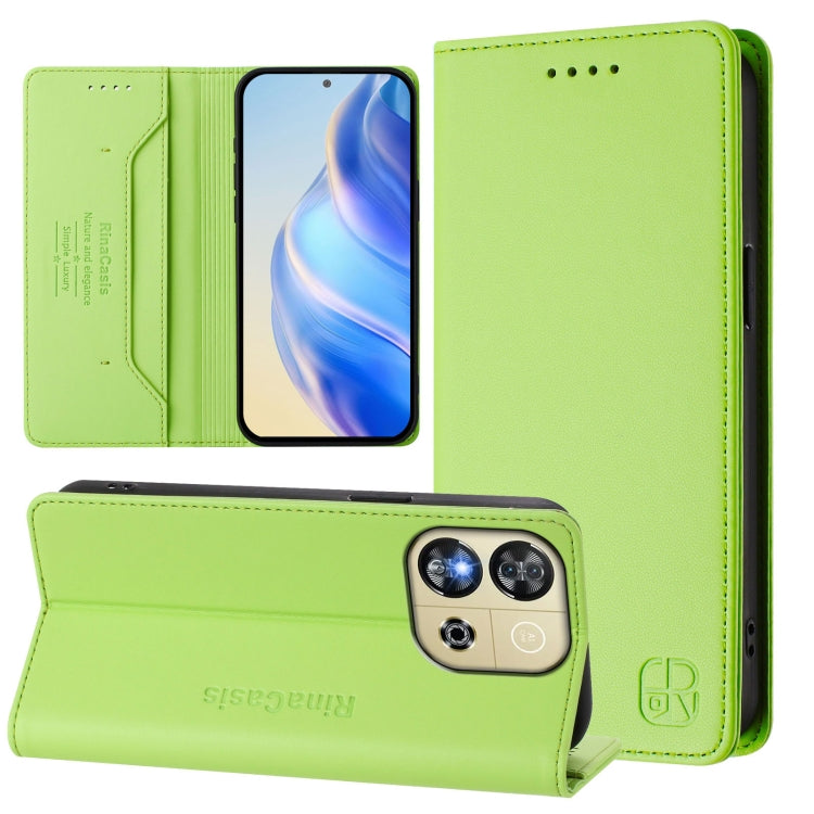 RC01 Dual-Folded Magnetic Suction RFID Leather Phone Case, For Oukitel C59 / C59 Pro, For Oukitel C57 / C57S / C57 Pro, For Oukitel C53, For Oukitel C50, For Oukitel C37, For Oukitel C51