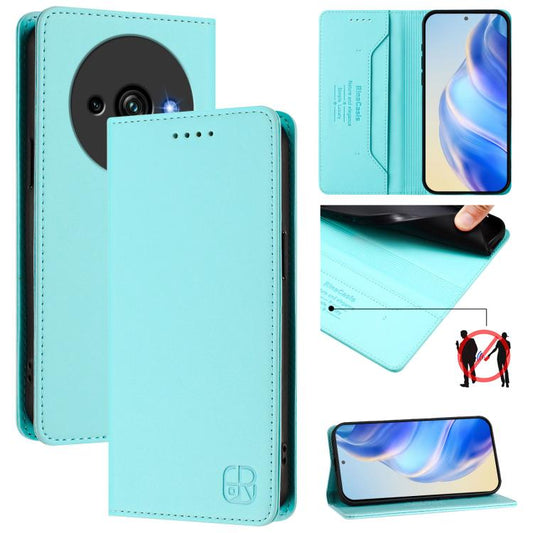 RC01 Dual-Folded Magnetic Suction RFID Leather Phone Case, For Oukitel C59 / C59 Pro, For Oukitel C57 / C57S / C57 Pro, For Oukitel C53, For Oukitel C50, For Oukitel C37, For Oukitel C51