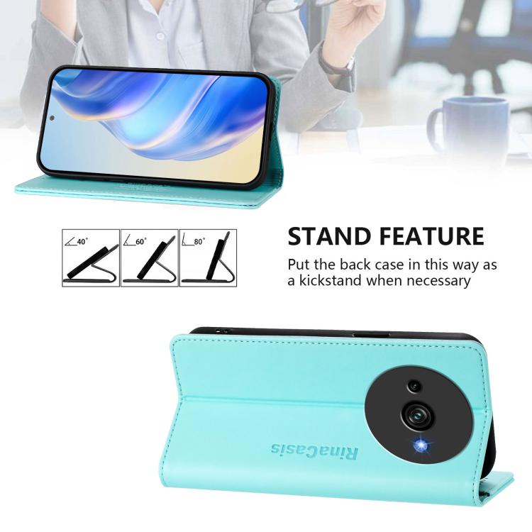 RC01 Dual-Folded Magnetic Suction RFID Leather Phone Case, For Oukitel C59 / C59 Pro, For Oukitel C57 / C57S / C57 Pro, For Oukitel C53, For Oukitel C50, For Oukitel C37, For Oukitel C51