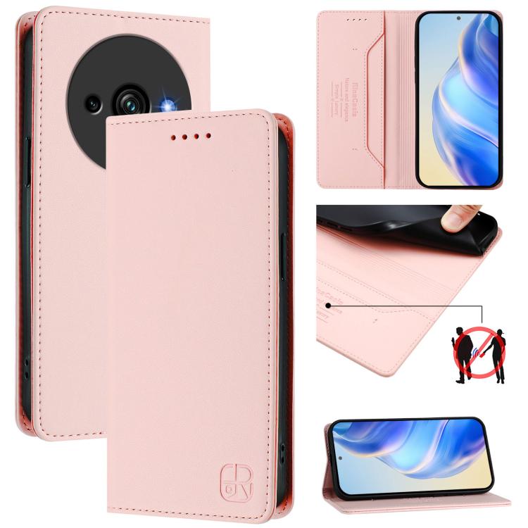 RC01 Dual-Folded Magnetic Suction RFID Leather Phone Case, For Oukitel C59 / C59 Pro, For Oukitel C57 / C57S / C57 Pro, For Oukitel C53, For Oukitel C50, For Oukitel C37, For Oukitel C51
