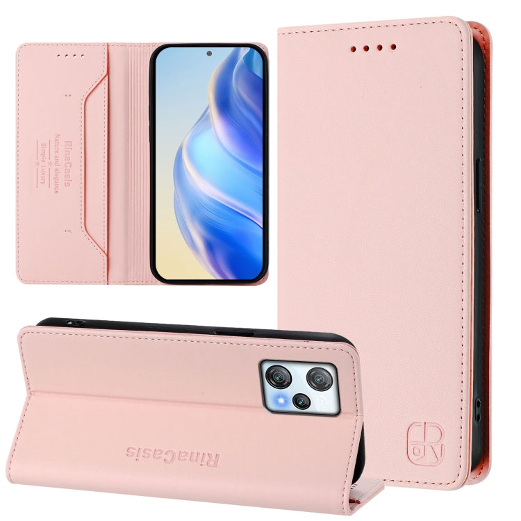 RC01 Dual-Folded Magnetic Suction RFID Leather Phone Case, For Blackview A53