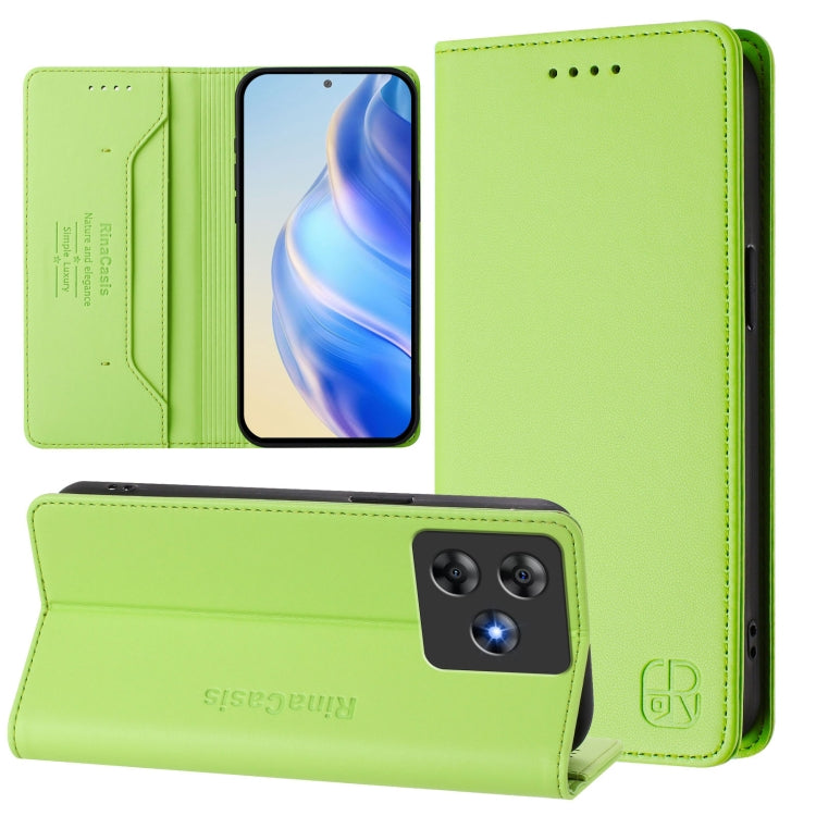 RC01 Dual-Folded Magnetic Suction RFID Leather Phone Case, For Blackview WAVE 7C, For Blackview WAVE 10, For Blackview Shark 6, For Blackview Oscal Tiger 13, For Blackview Shark 9, For Blackview Wave 8C