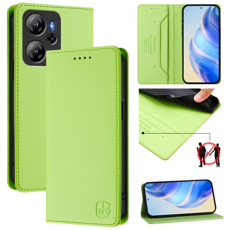 RC01 Dual-Folded Magnetic Suction RFID Leather Phone Case, For Blackview WAVE 7C, For Blackview WAVE 10, For Blackview Shark 6, For Blackview Oscal Tiger 13, For Blackview Shark 9, For Blackview Wave 8C