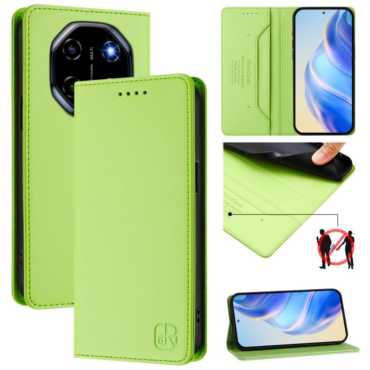 RC01 Dual-Folded Magnetic Suction RFID Leather Phone Case, For Blackview WAVE 7C, For Blackview WAVE 10, For Blackview Shark 6, For Blackview Oscal Tiger 13, For Blackview Shark 9, For Blackview Wave 8C