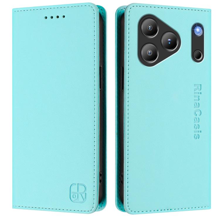 RC01 Dual-Folded Magnetic Suction RFID Leather Phone Case, For Blackview WAVE 7C, For Blackview WAVE 10, For Blackview Shark 6, For Blackview Oscal Tiger 13, For Blackview Shark 9, For Blackview Wave 8C