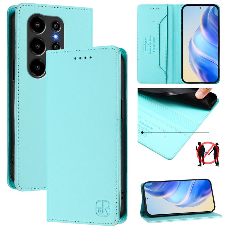 RC01 Dual-Folded Magnetic Suction RFID Leather Phone Case, For Blackview WAVE 7C, For Blackview WAVE 10, For Blackview Shark 6, For Blackview Oscal Tiger 13, For Blackview Shark 9, For Blackview Wave 8C