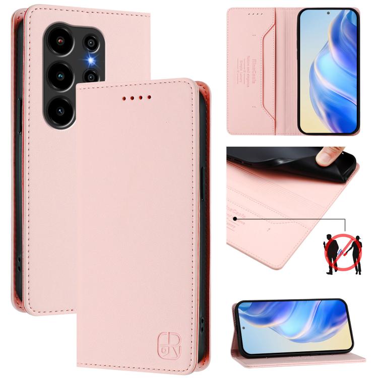RC01 Dual-Folded Magnetic Suction RFID Leather Phone Case, For Blackview WAVE 7C, For Blackview WAVE 10, For Blackview Shark 6, For Blackview Oscal Tiger 13, For Blackview Shark 9, For Blackview Wave 8C