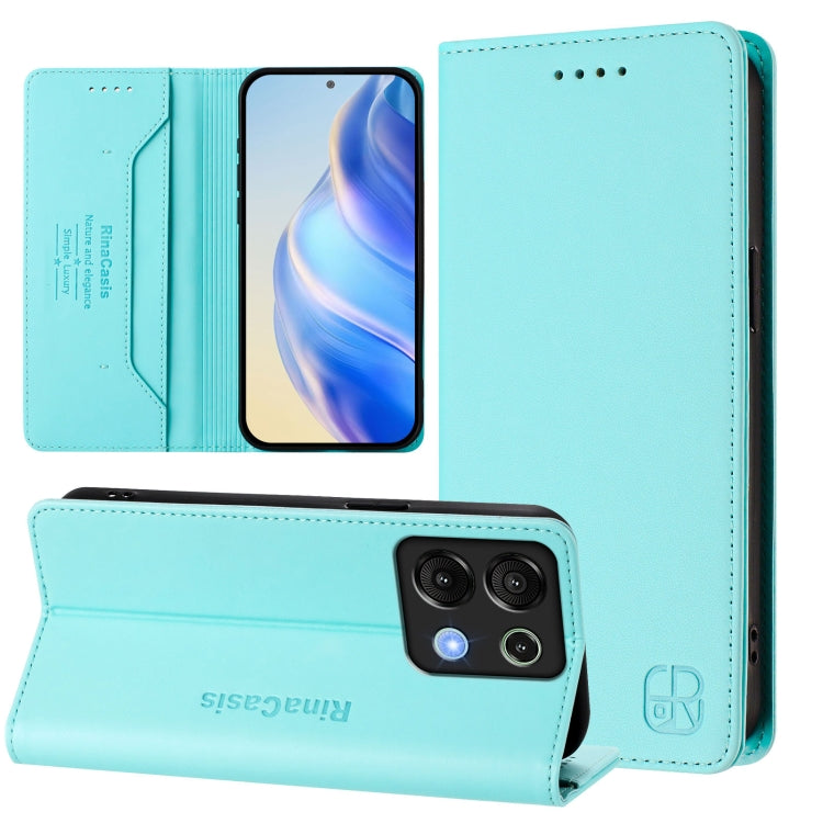 RC01 Dual-Folded Magnetic Suction RFID Leather Phone Case, For UMIDIGI G100x 4G / 5G, For UMIDIGI G100 Pro, For UMIDIGI Note 100, For UMIDIGI Note 90, For UMIDIGI A15 / A15C / A15T, For UMIDIGI G9 5G