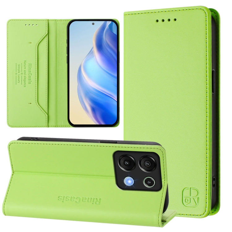 RC01 Dual-Folded Magnetic Suction RFID Leather Phone Case, For UMIDIGI G100x 4G / 5G, For UMIDIGI G100 Pro, For UMIDIGI Note 100, For UMIDIGI Note 90, For UMIDIGI A15 / A15C / A15T, For UMIDIGI G9 5G