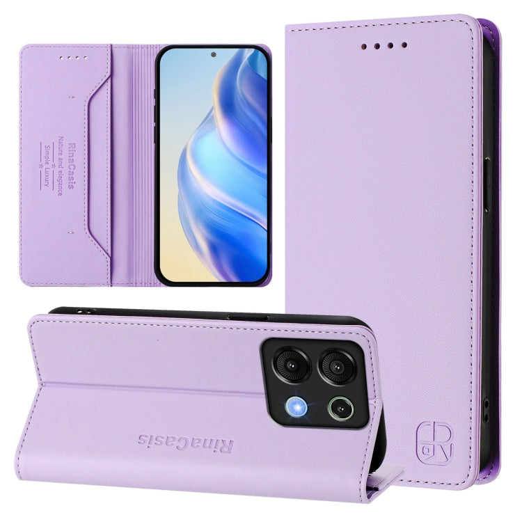 RC01 Dual-Folded Magnetic Suction RFID Leather Phone Case, For UMIDIGI G100x 4G / 5G, For UMIDIGI G100 Pro, For UMIDIGI Note 100, For UMIDIGI Note 90, For UMIDIGI A15 / A15C / A15T, For UMIDIGI G9 5G