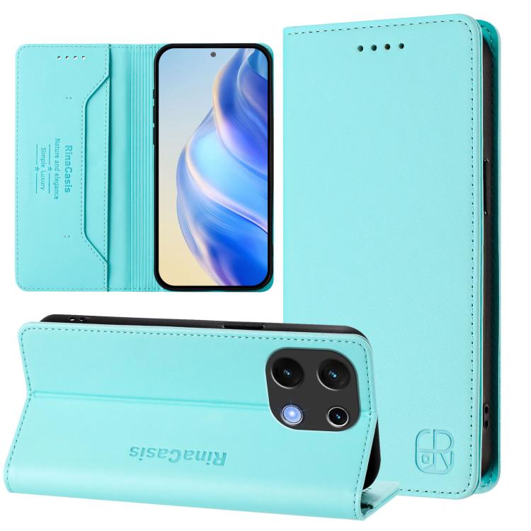 RC01 Dual-Folded Magnetic Suction RFID Leather Phone Case, For UMIDIGI G100x 4G / 5G, For UMIDIGI G100 Pro, For UMIDIGI Note 100, For UMIDIGI Note 90, For UMIDIGI A15 / A15C / A15T, For UMIDIGI G9 5G
