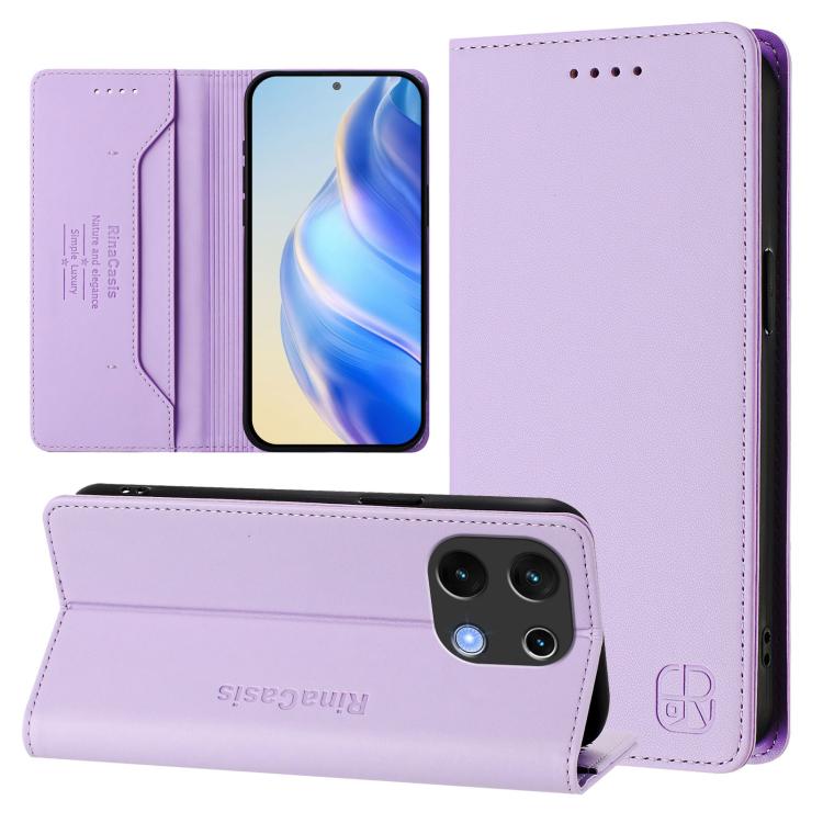 RC01 Dual-Folded Magnetic Suction RFID Leather Phone Case, For UMIDIGI G100x 4G / 5G, For UMIDIGI G100 Pro, For UMIDIGI Note 100, For UMIDIGI Note 90, For UMIDIGI A15 / A15C / A15T, For UMIDIGI G9 5G