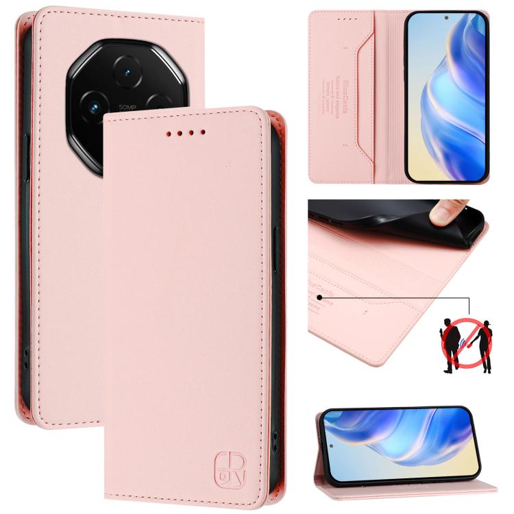 RC01 Dual-Folded Magnetic Suction RFID Leather Phone Case, For UMIDIGI G100x 4G / 5G, For UMIDIGI G100 Pro, For UMIDIGI Note 100, For UMIDIGI Note 90, For UMIDIGI A15 / A15C / A15T, For UMIDIGI G9 5G